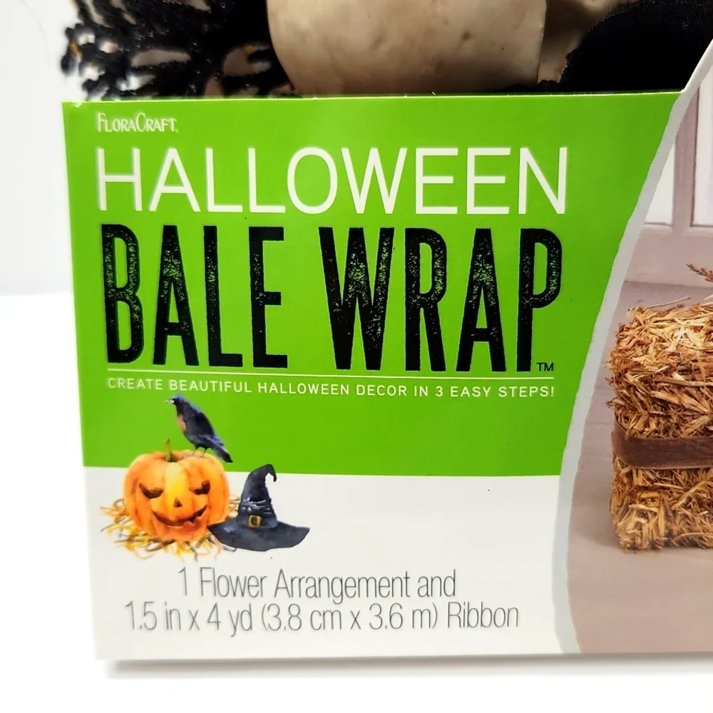 FloraCraft Skull Leaves Bale Wrap Wreath Decorations